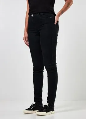Calça Skinny Black Jeans com Barra Desfiada