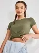 Blusa Cropped com Torção
