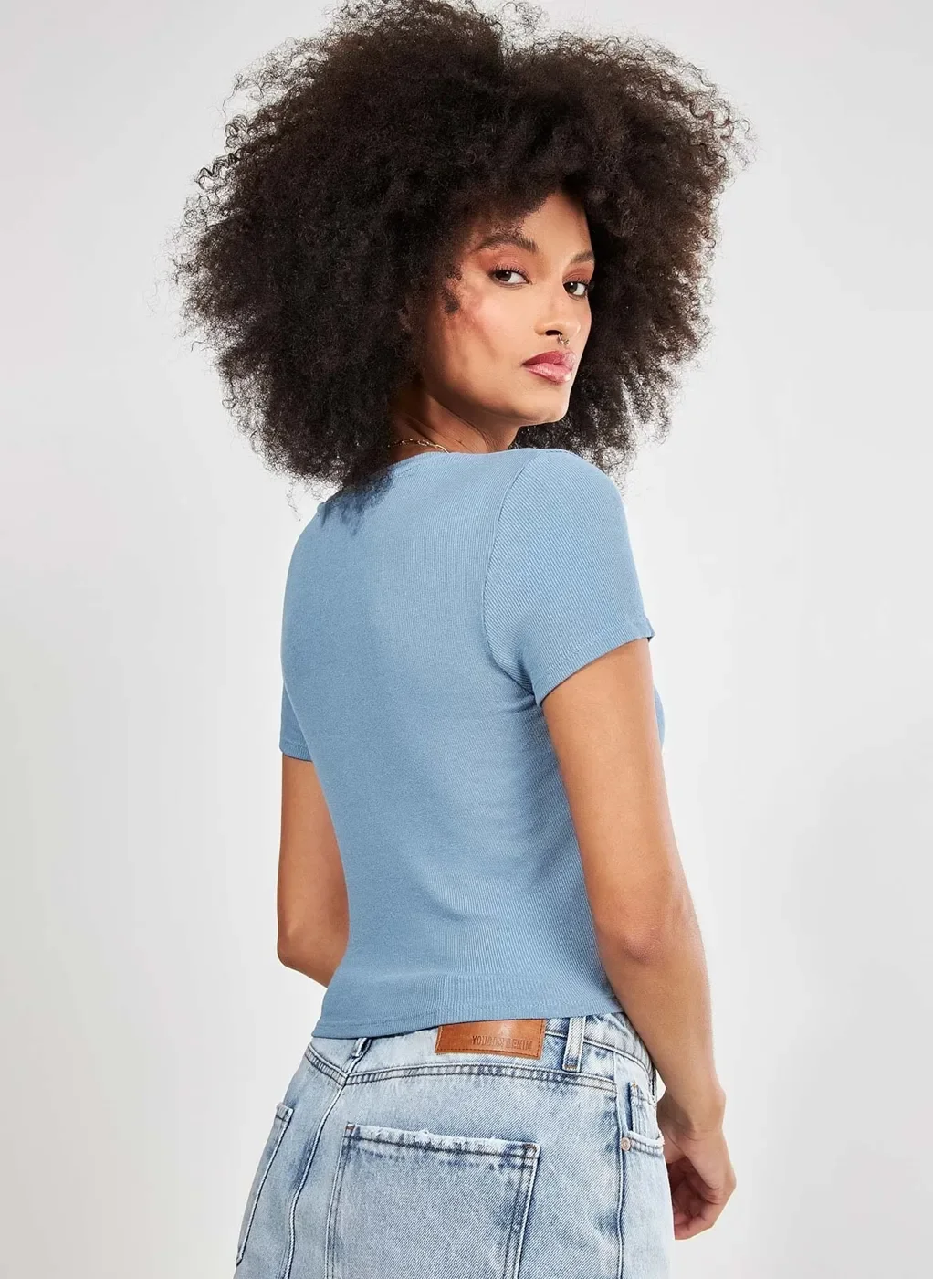 Blusa Cropped com Torção