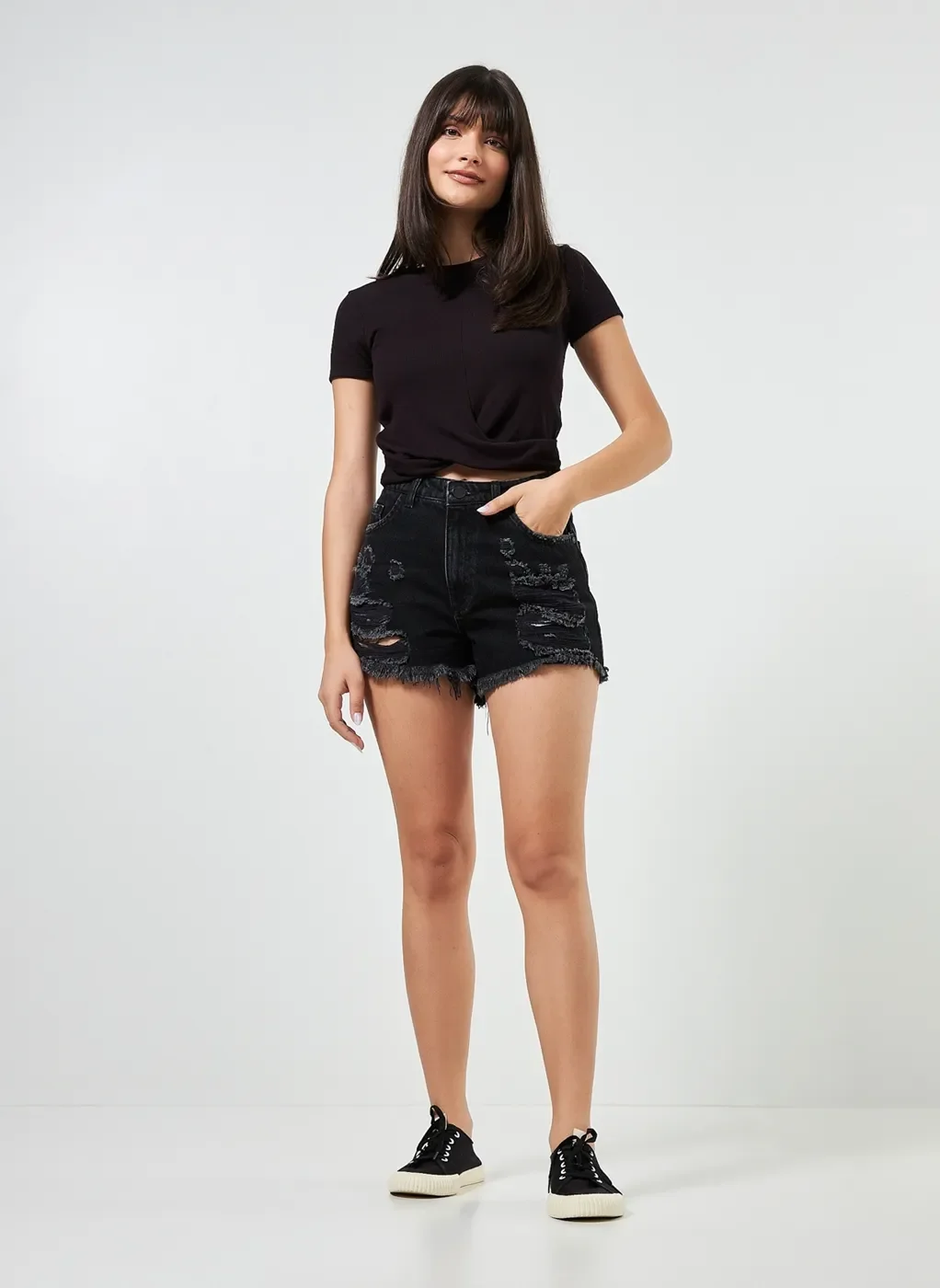 Blusa Cropped com Torção
