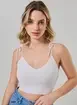 Top de Tricô com Alças Trançadas