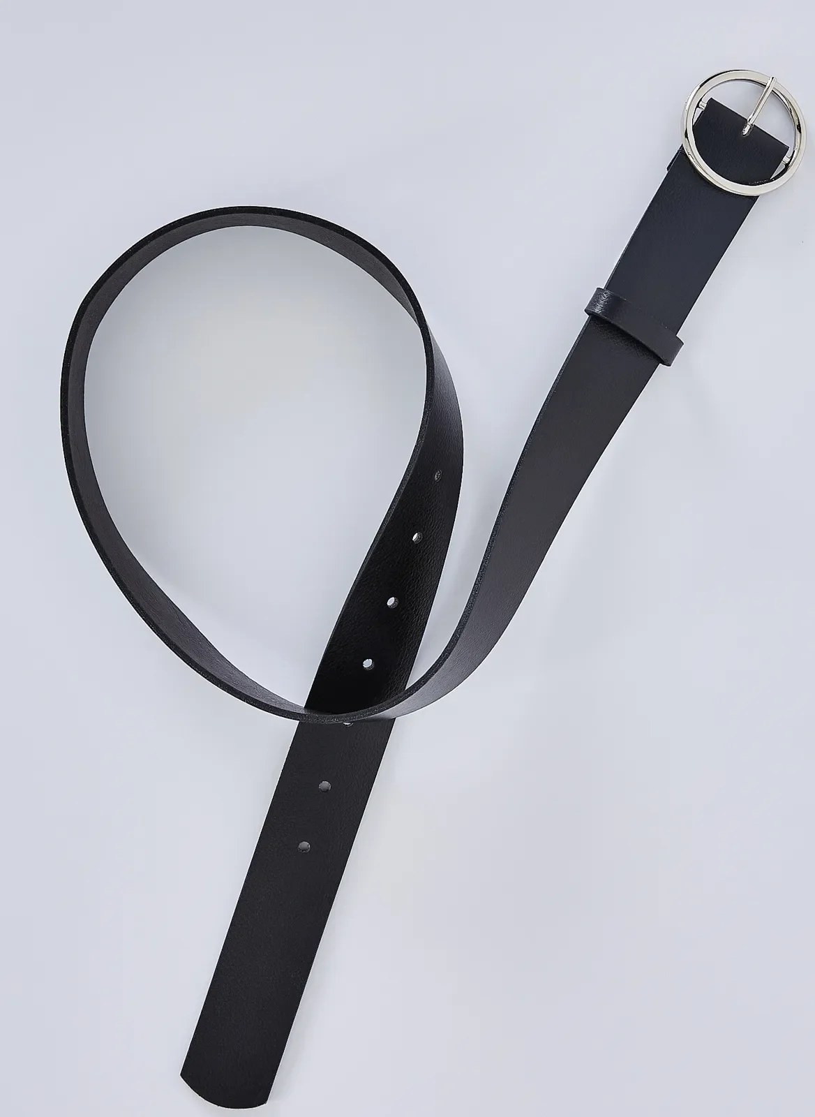 Cinto Básico Preto Fivela Redonda