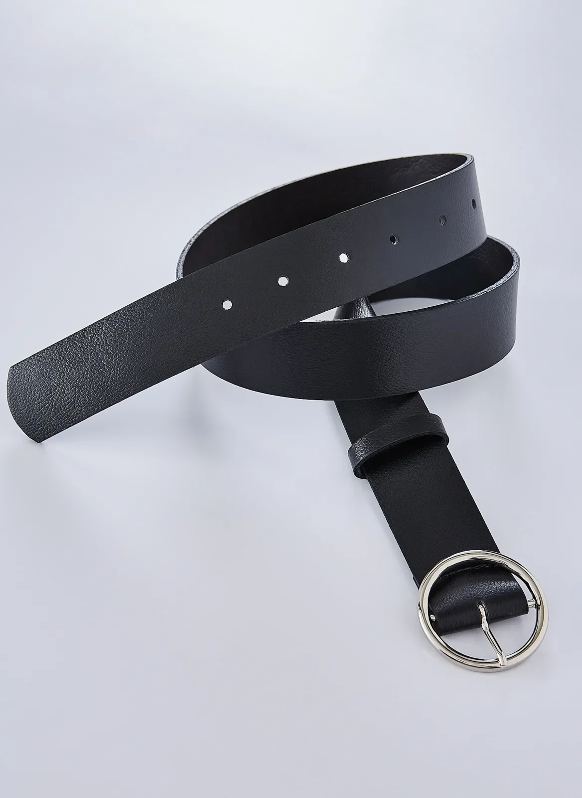 Cinto Básico Preto Fivela Redonda