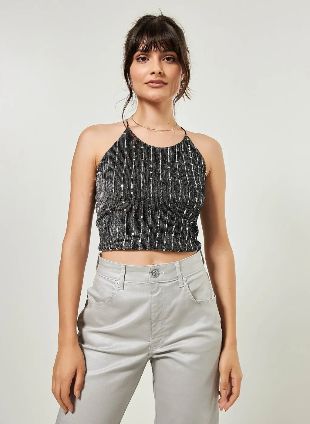 Blusa de Alcinha Com Brilho