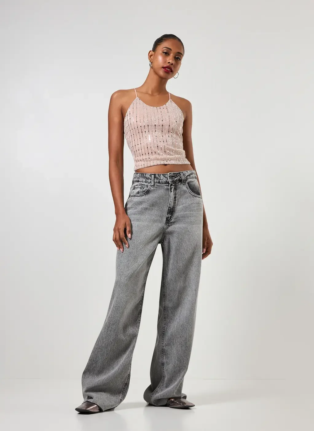 Blusa de Alcinha Com Brilho