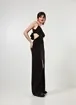 Vestido Longo com Amarração e Fenda Lateral