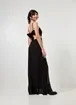 Vestido Longo com Amarração e Fenda Lateral