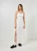 Vestido Longo com Amarração e Fenda Lateral