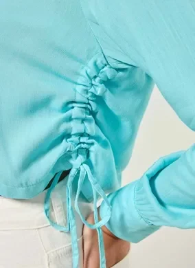 Camisa Cropped com Amarração Lateral