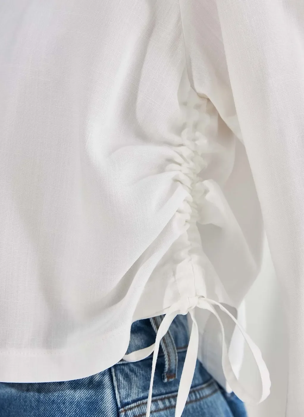 Camisa Cropped com Amarração Lateral