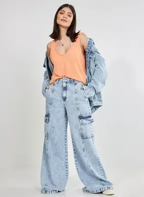 Blusa Regata Em Malha Flamê