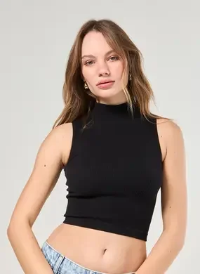 Cropped Poliamida Seamless Com Golinha