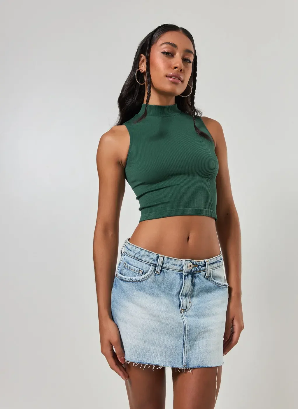 Cropped Poliamida Seamless Com Golinha