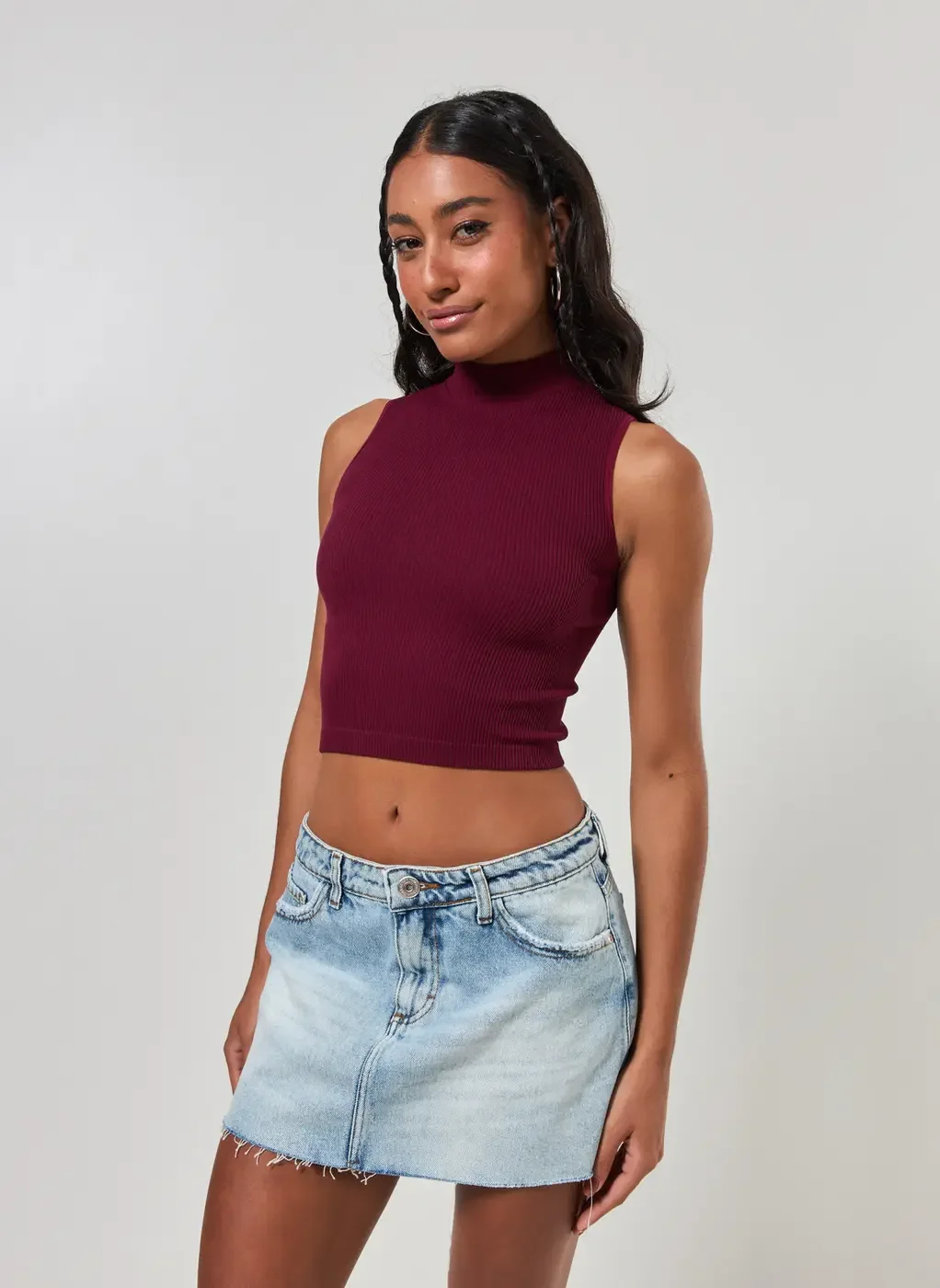 Cropped Poliamida Seamless Com Golinha