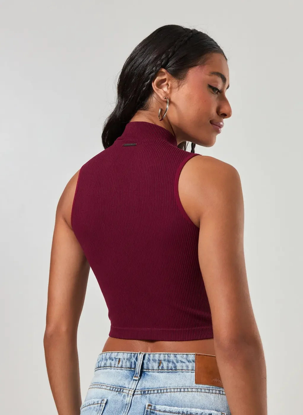 Cropped Poliamida Seamless Com Golinha