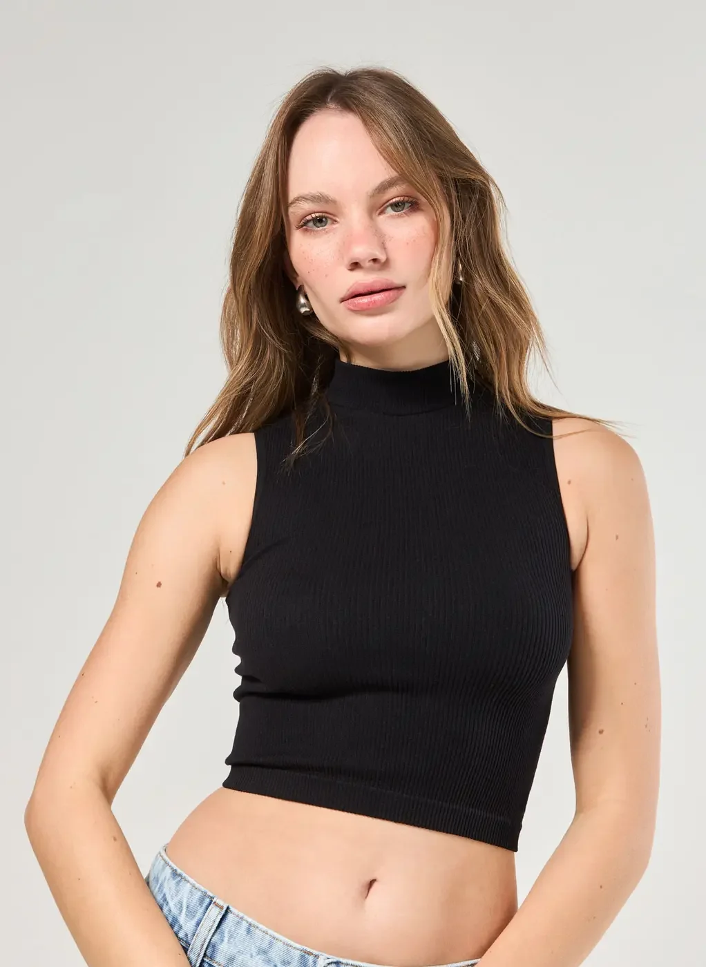 Cropped Poliamida Seamless Com Golinha