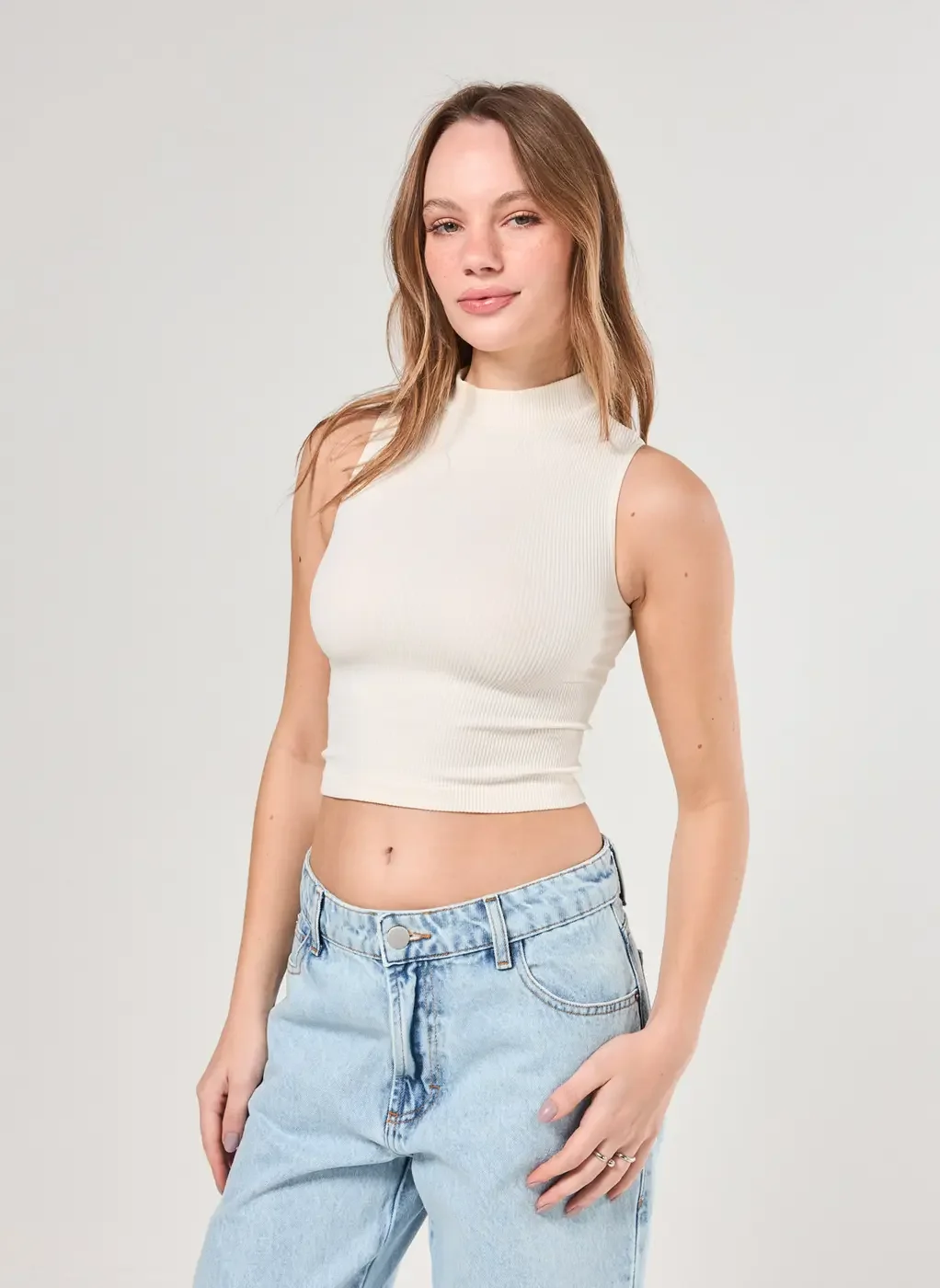 Cropped Poliamida Seamless Com Golinha