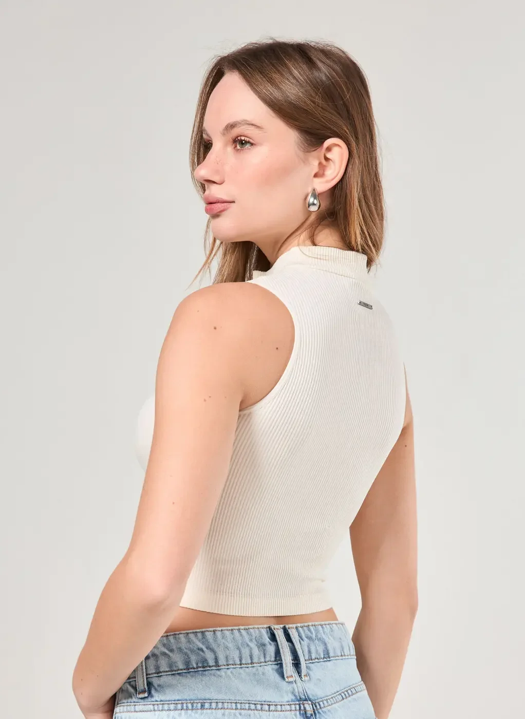 Cropped Poliamida Seamless Com Golinha