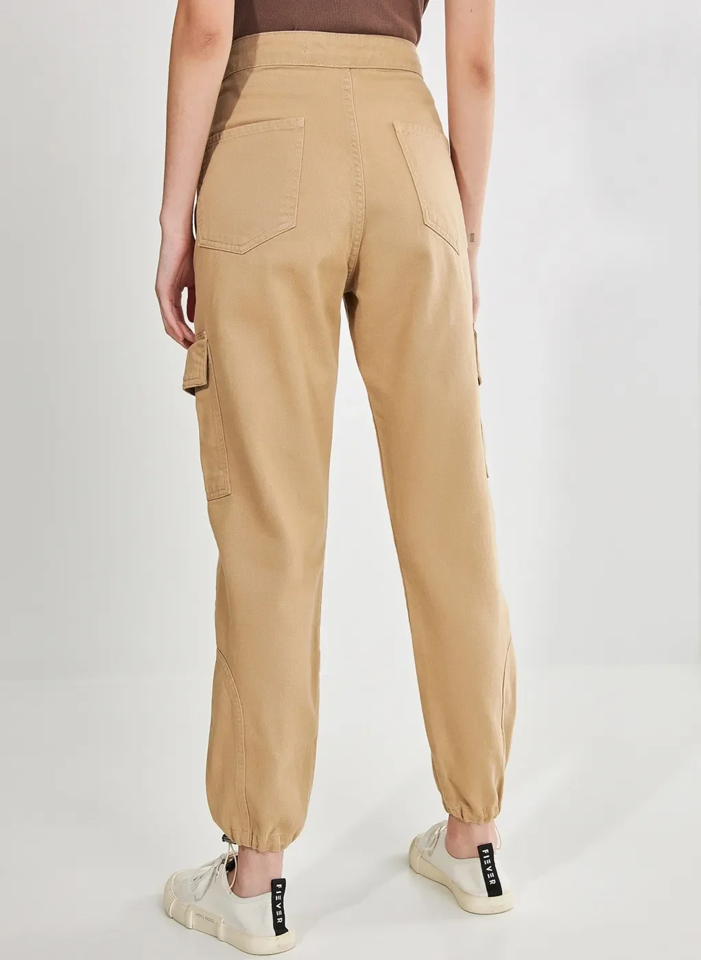 Calça Jogger em Sarja com Amarração Pronta