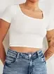 Blusa Cropped Manga Curta Seamless