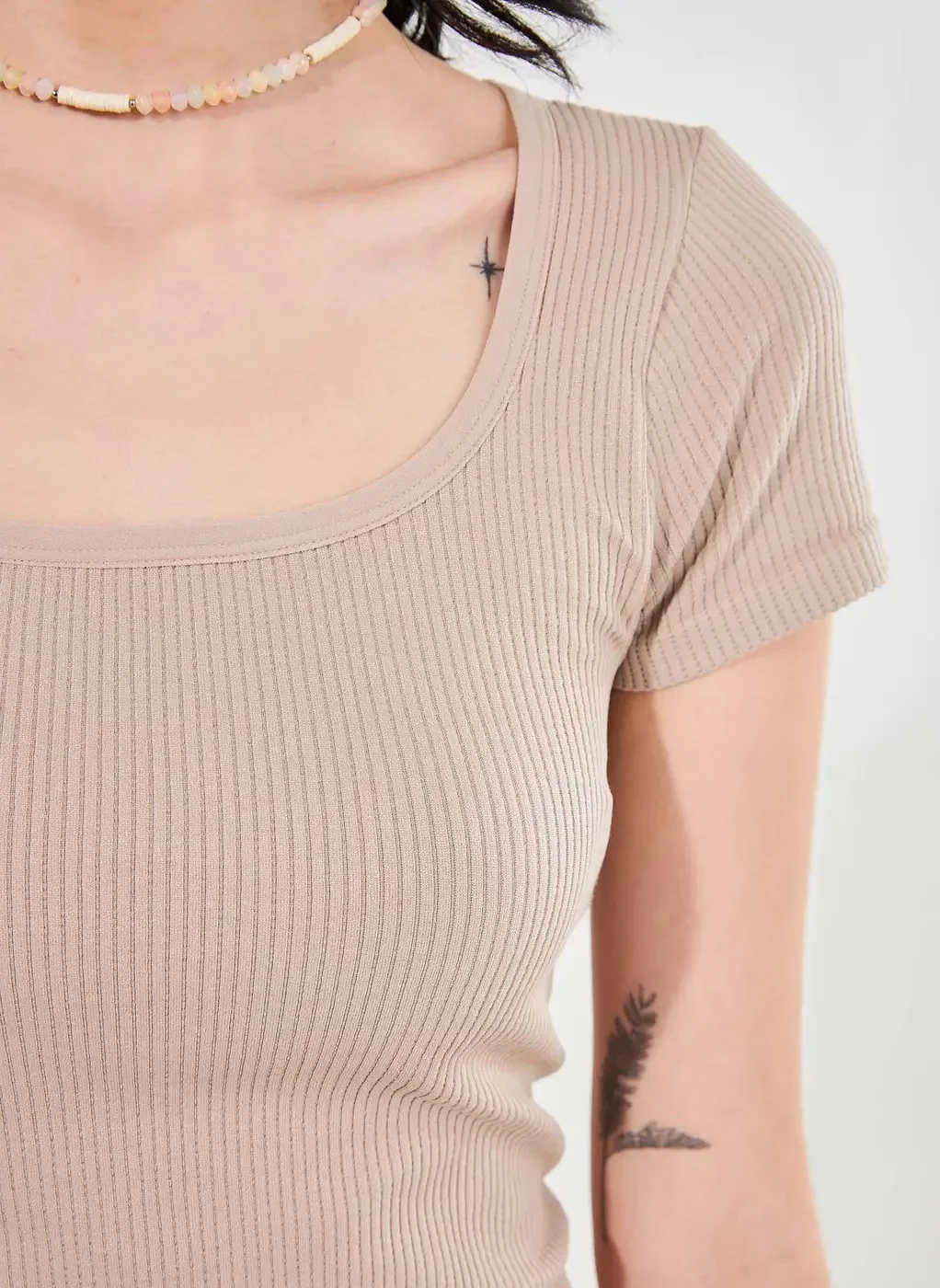 Blusa Cropped Manga Curta Seamless