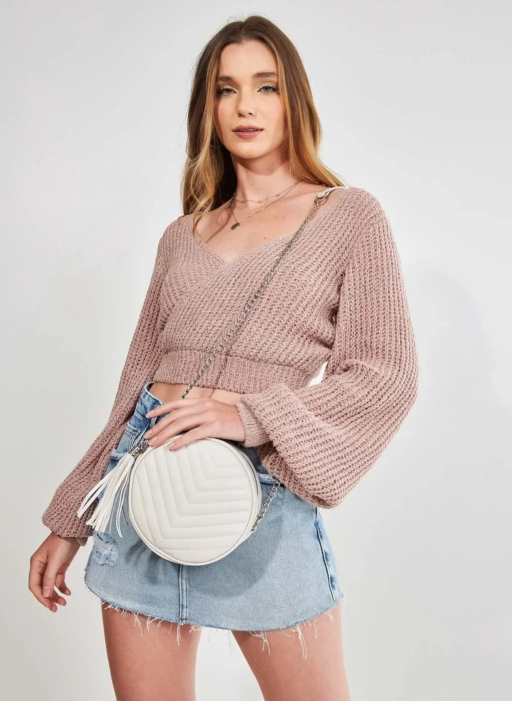 Bolsa Redonda Com Corrente