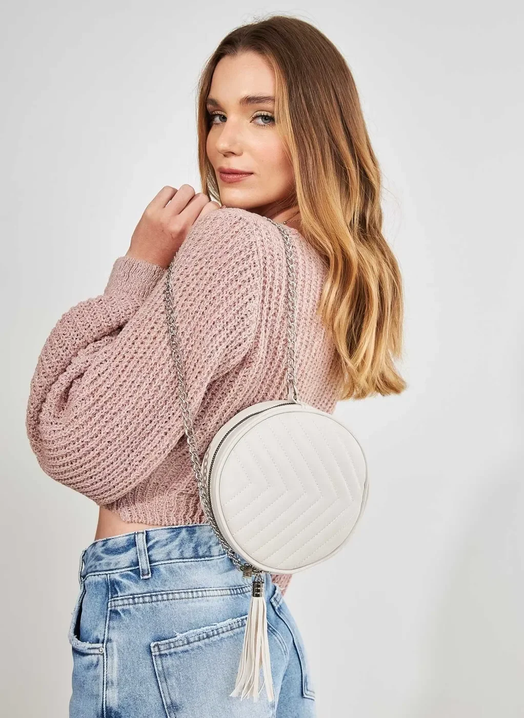 Bolsa Redonda Com Corrente