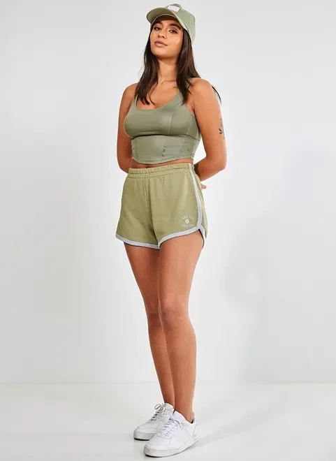 Cropped Estilo Corselet Regata