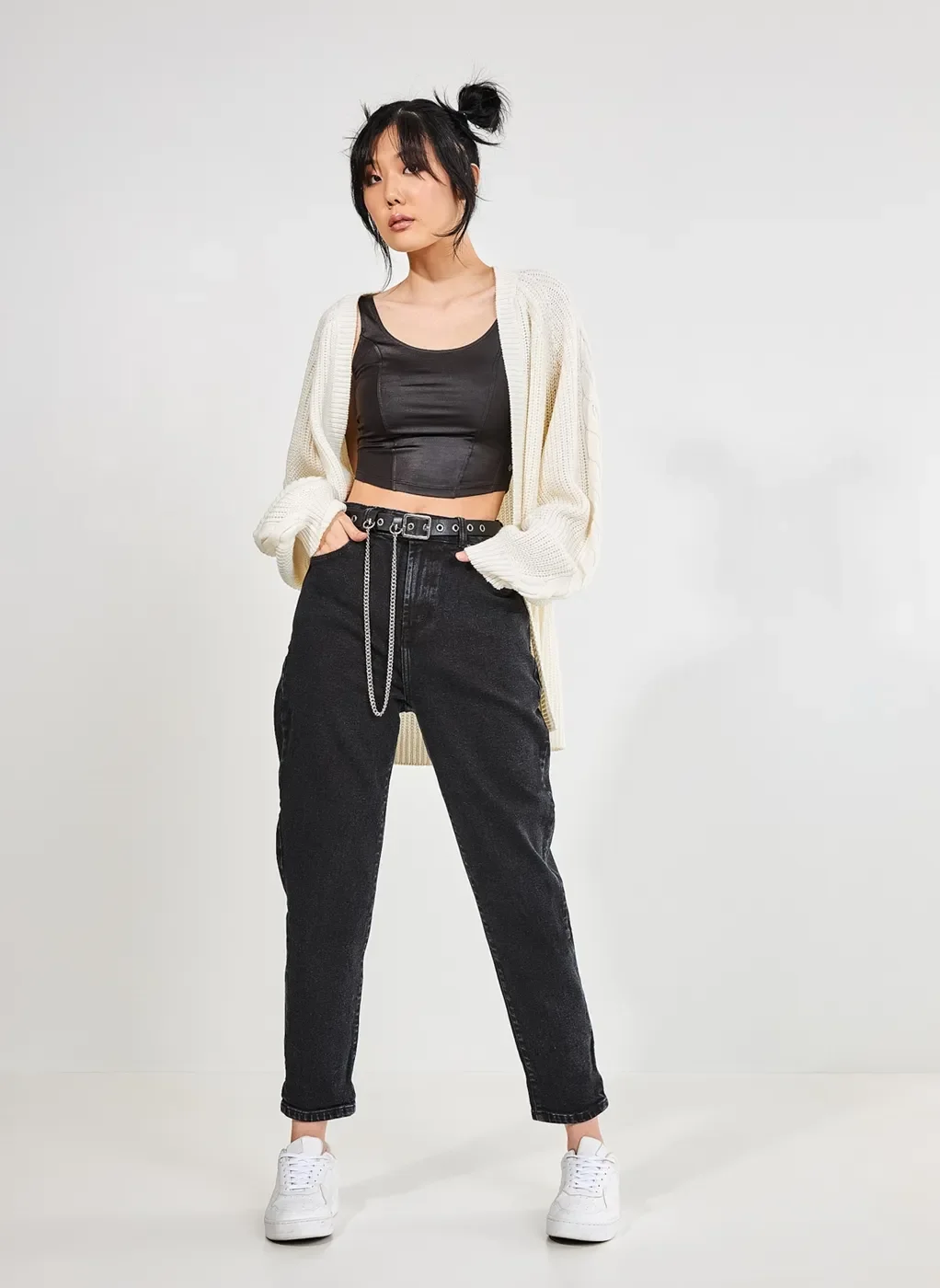 Cropped Estilo Corselet Regata