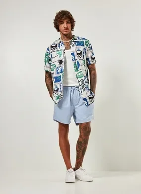 Bermuda Sarja Azul Claro