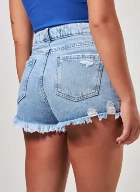 Short Saia Jeans Desfiado