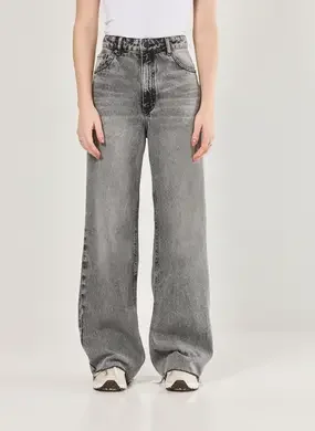 Calça Jeans Wide Leg Cintura Alta