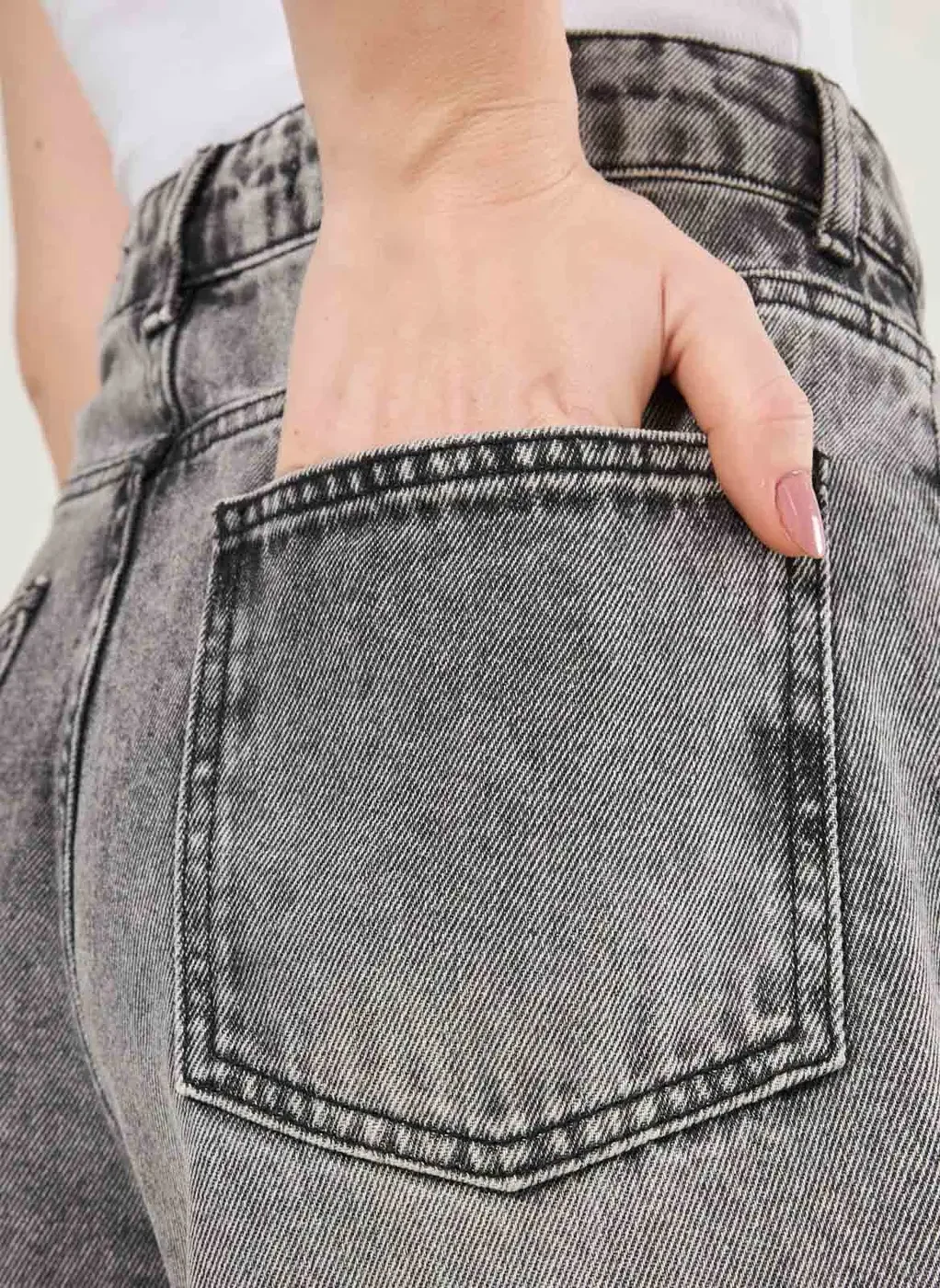 Calça Jeans Wide Leg Cintura Alta