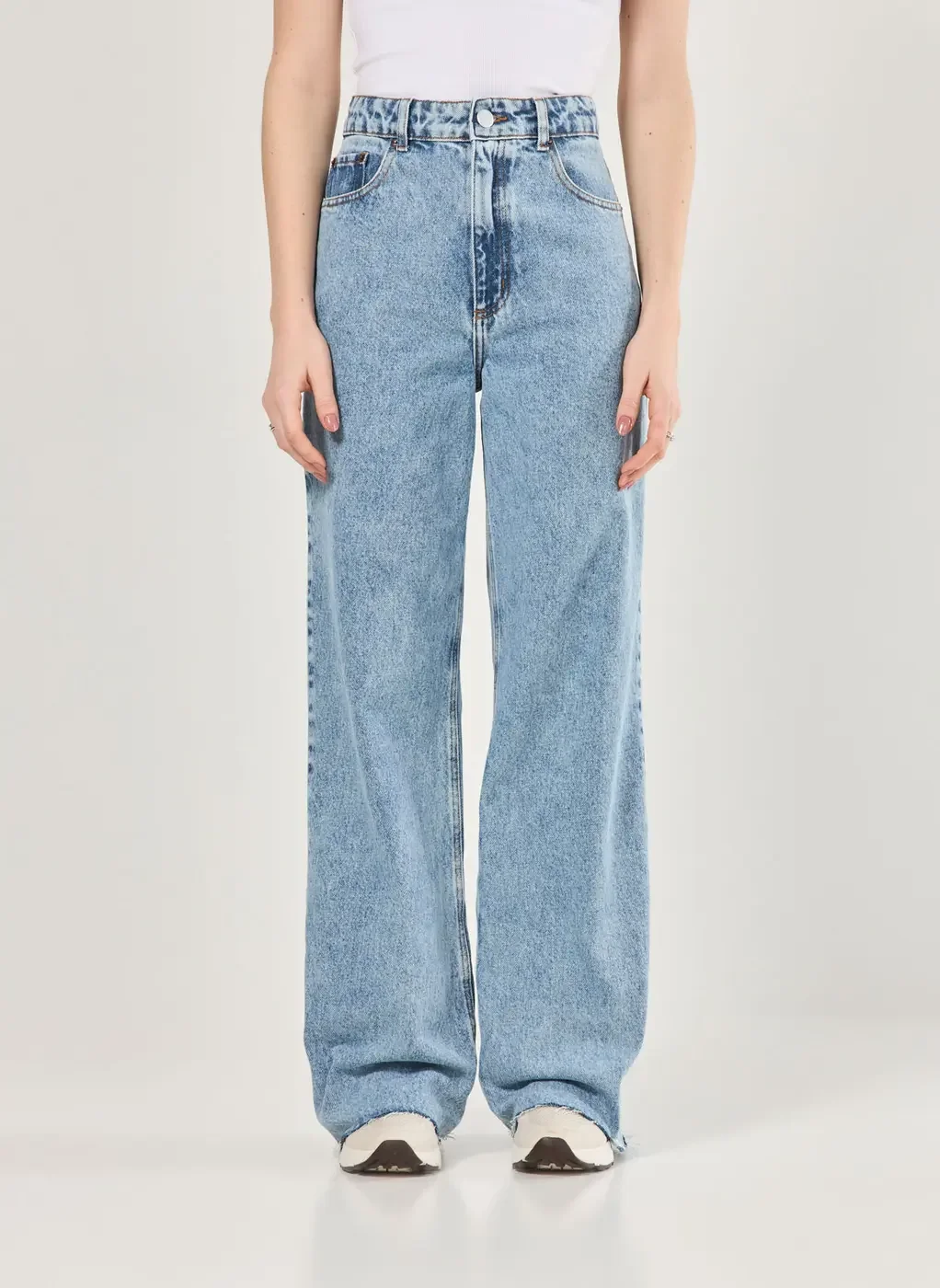 Calça Jeans Wide Leg Cintura Alta