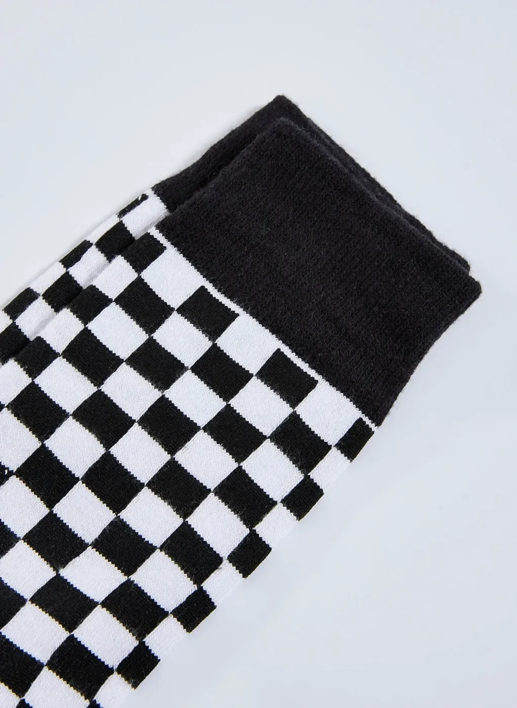 Meia Preta E Branca Quadriculada