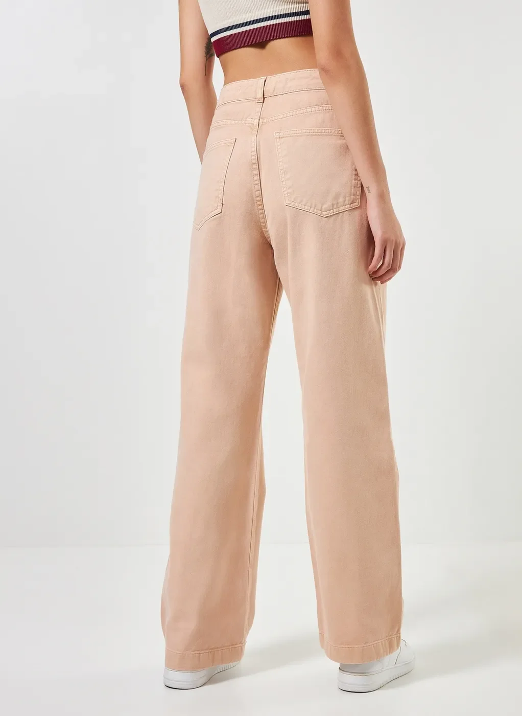 Calça Reta Oversized Caqui