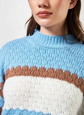 Blusão Listrado Com Gola