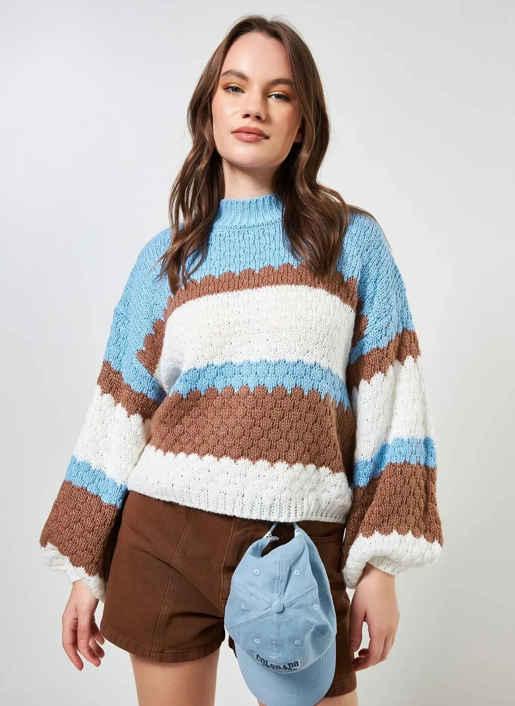 Blusão Listrado Com Gola