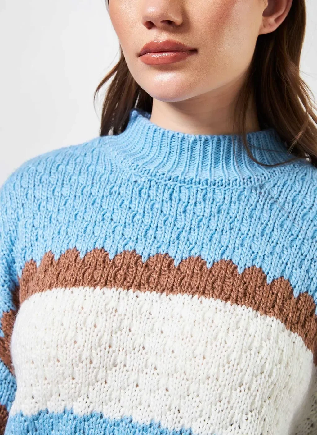 Blusão Listrado Com Gola