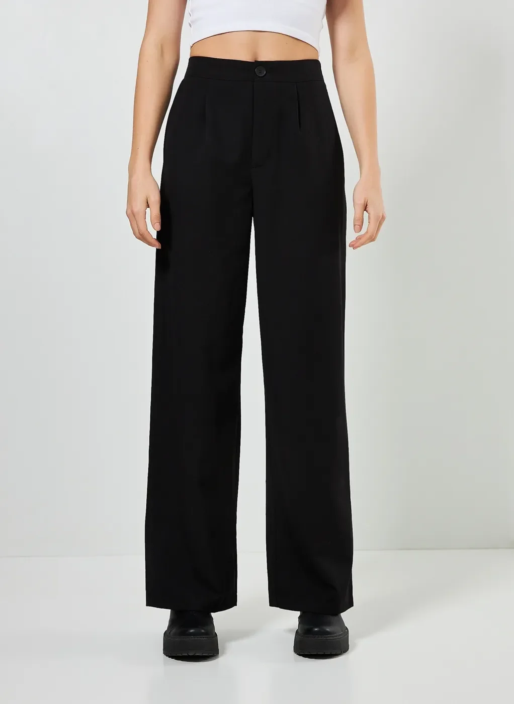 Calça Wide Leg De Alfaiataria