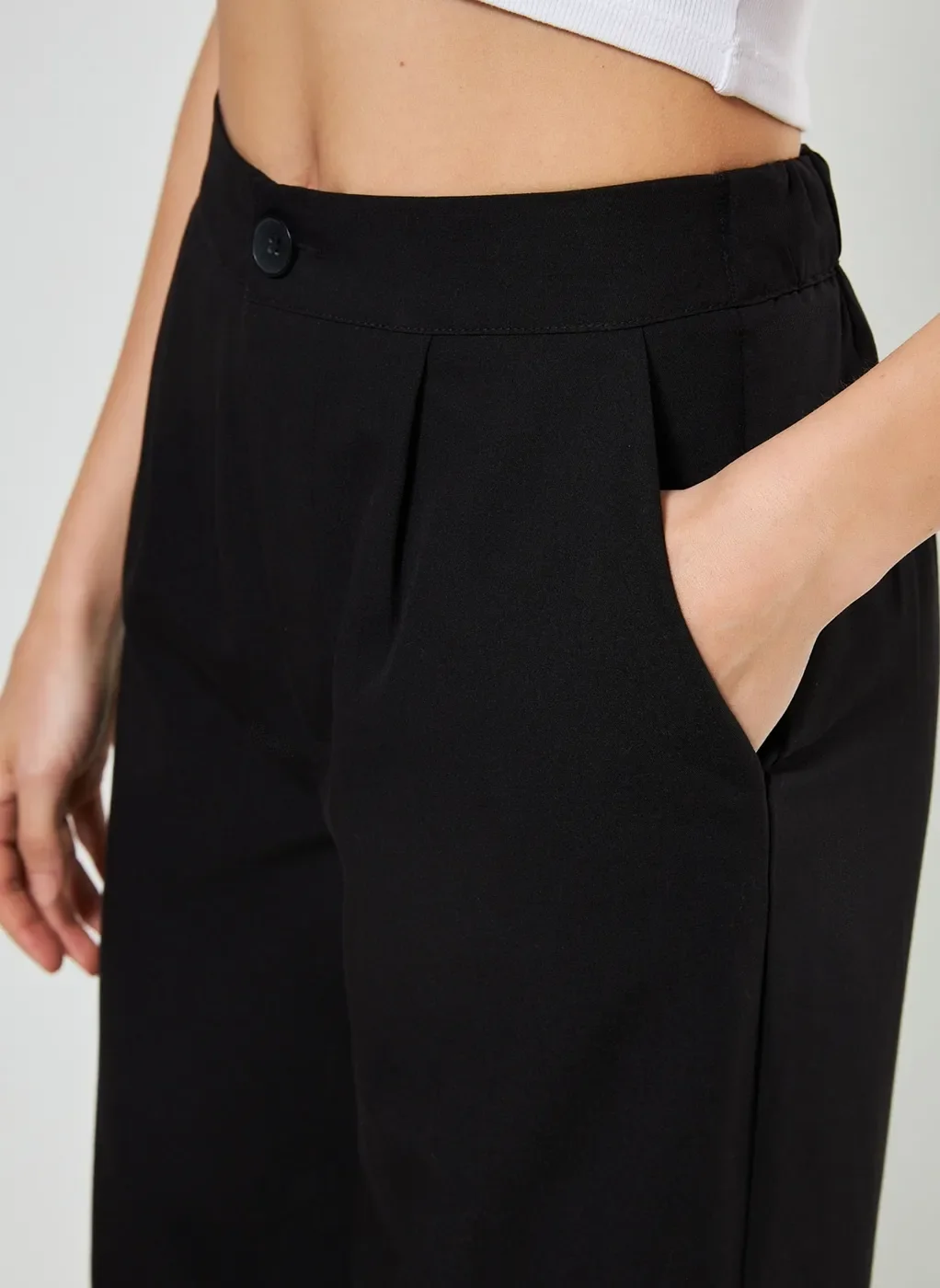 Calça Wide Leg De Alfaiataria