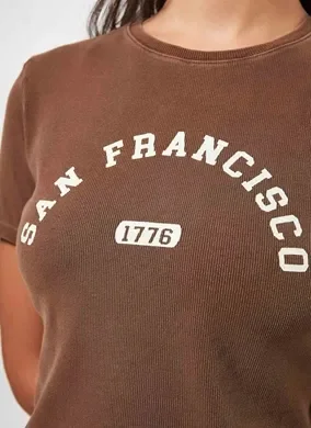 Blusa Cropped Marrom San Francisco