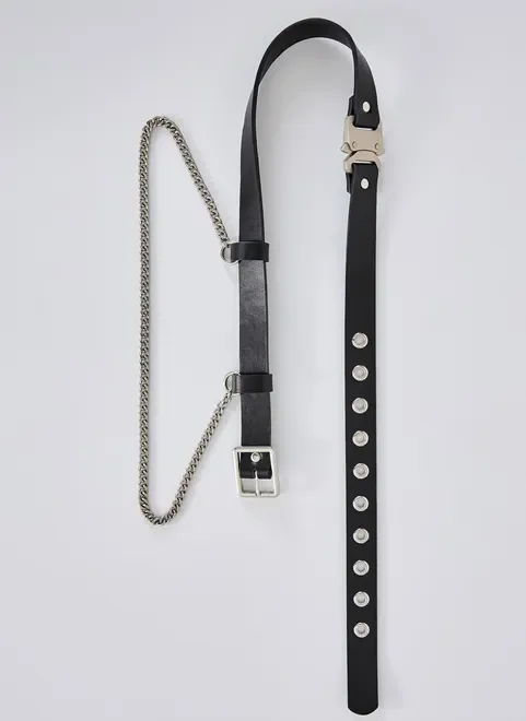 Cinto Preto Com Corrente