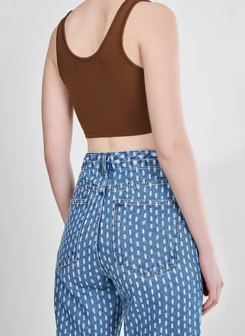 Cropped Corselet Marrom