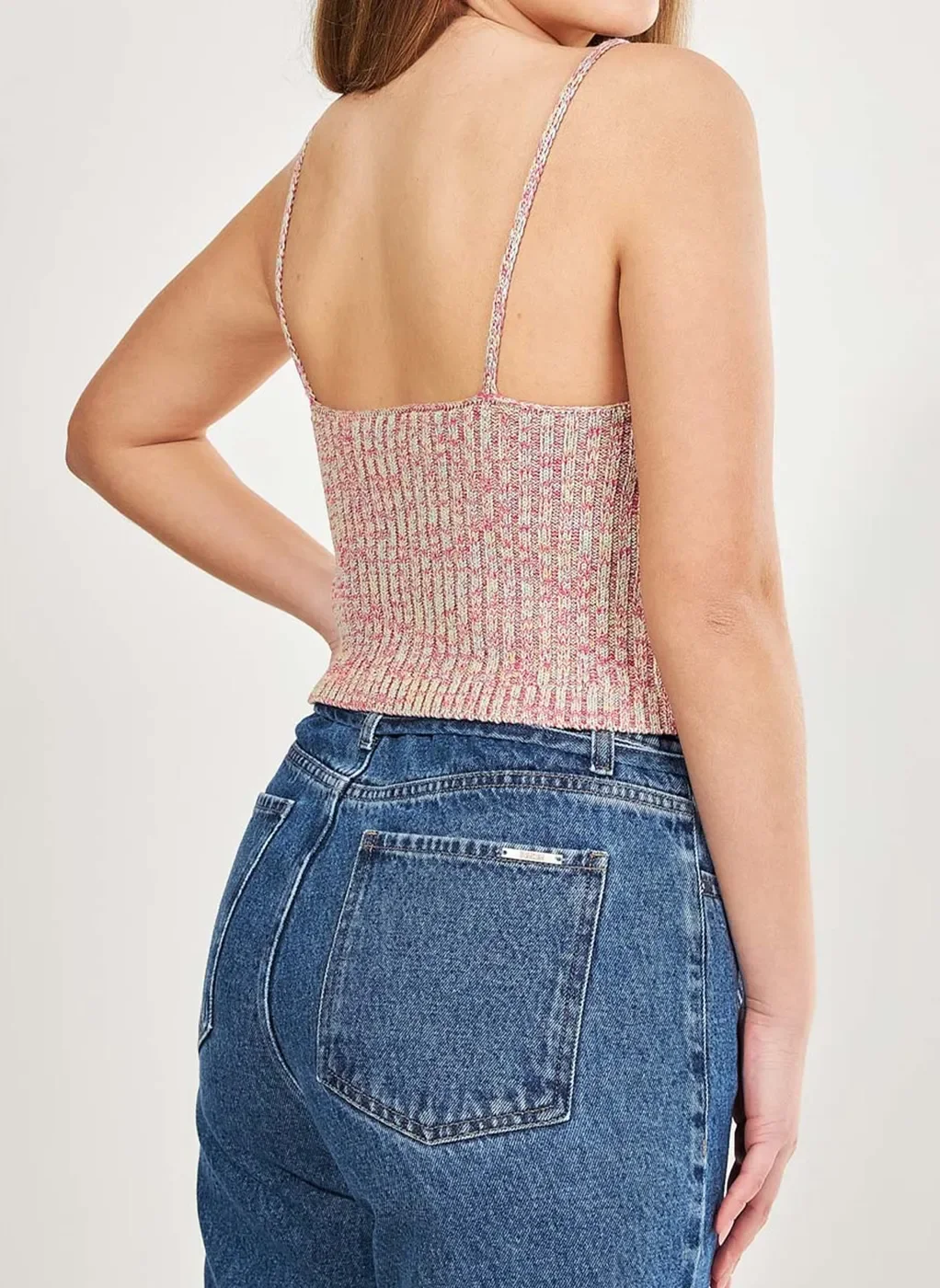 Blusa De Alcinha Em Retilínea Colorida