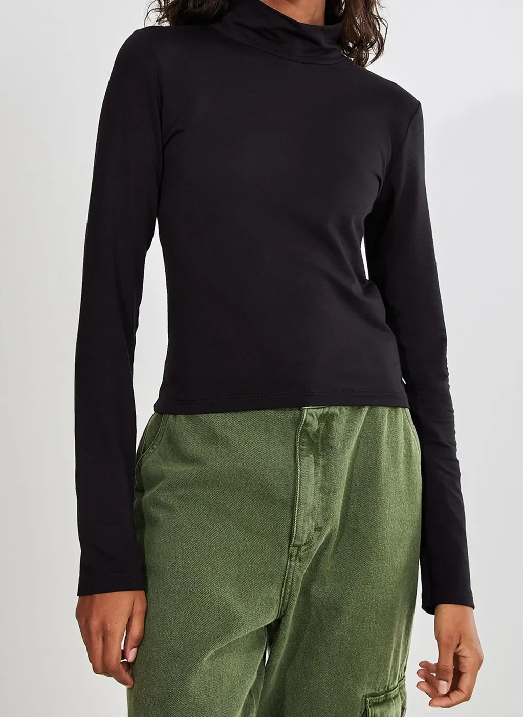 Blusa Manga Longa Básica Com Golinha