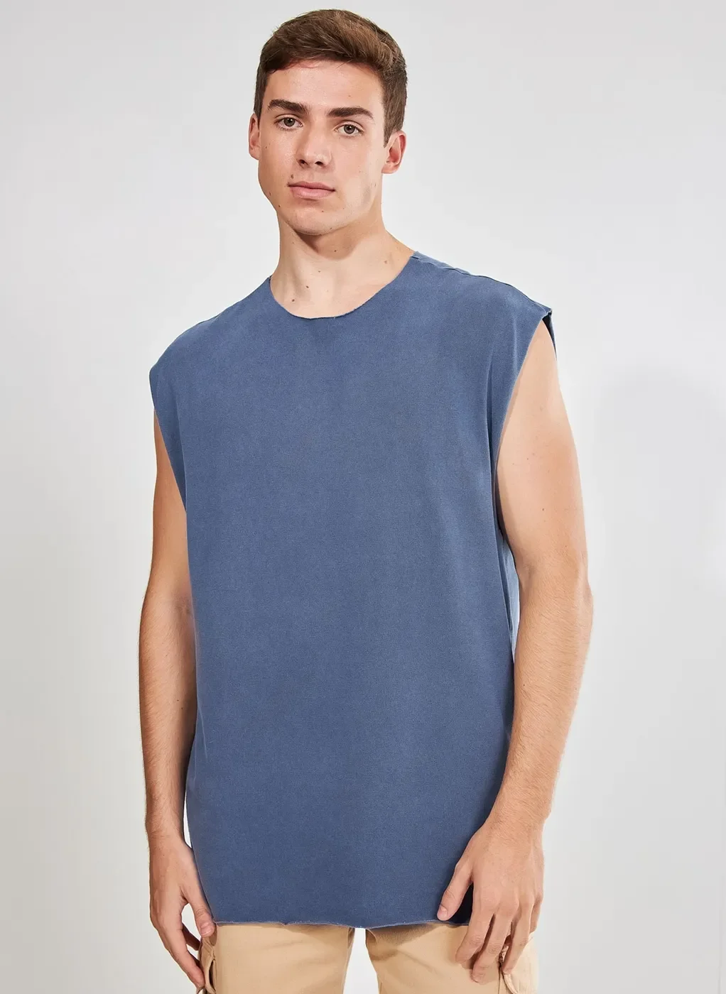 Regata Azul Alongada Estonada