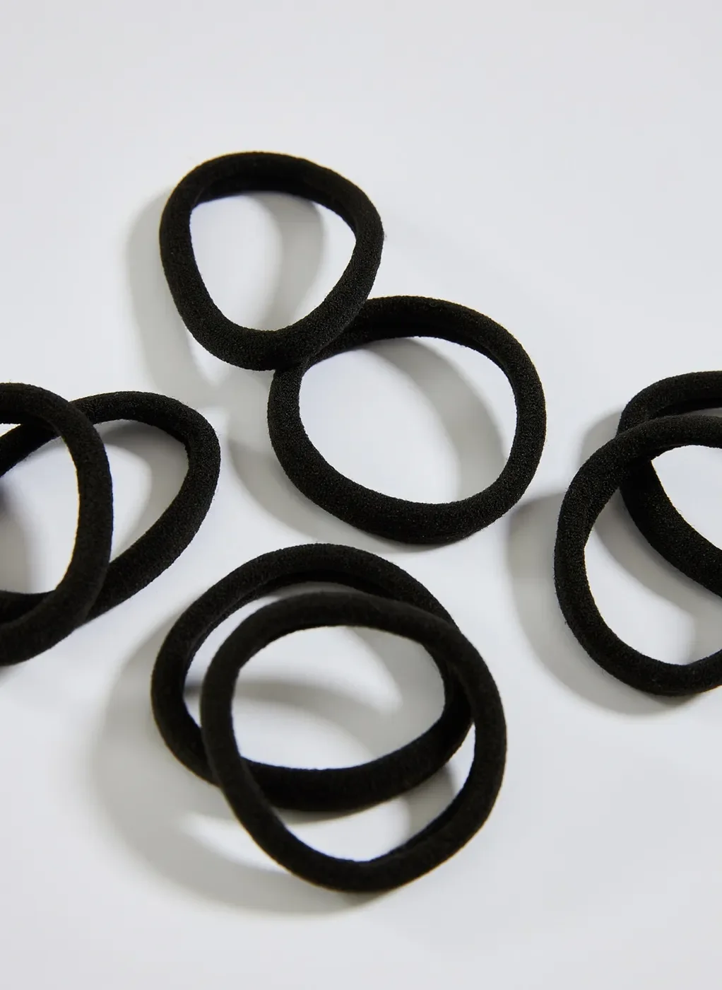 Kit 8 Borrachinhas Pretas de Cabelo