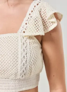 Blusa Cropped Estilo Crochezinho