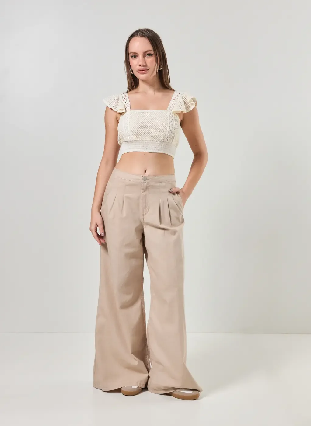 Blusa Cropped Estilo Crochezinho